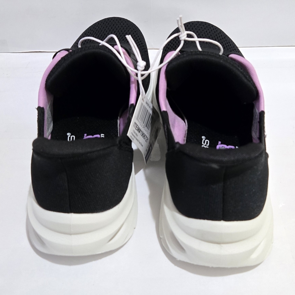 Skechers Hands Free Swift Fit Women's Sneakers Black Mesh Slip-On Comfort Shoes - Picture 4 of 7